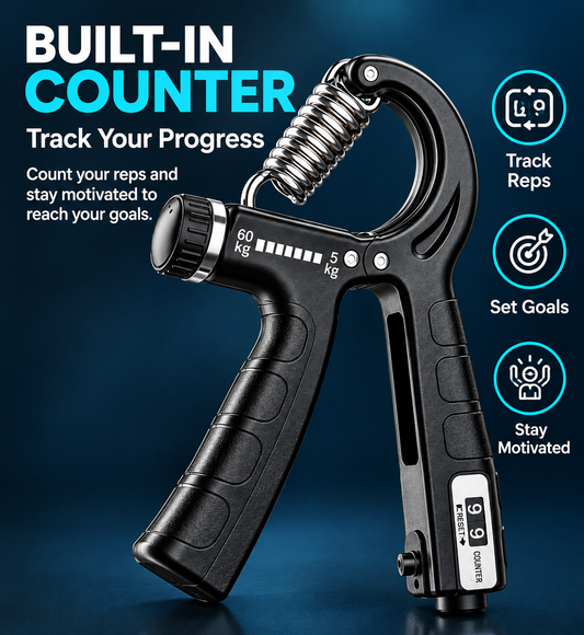 Adjustable Hand Gripper Exerciser with Counter
