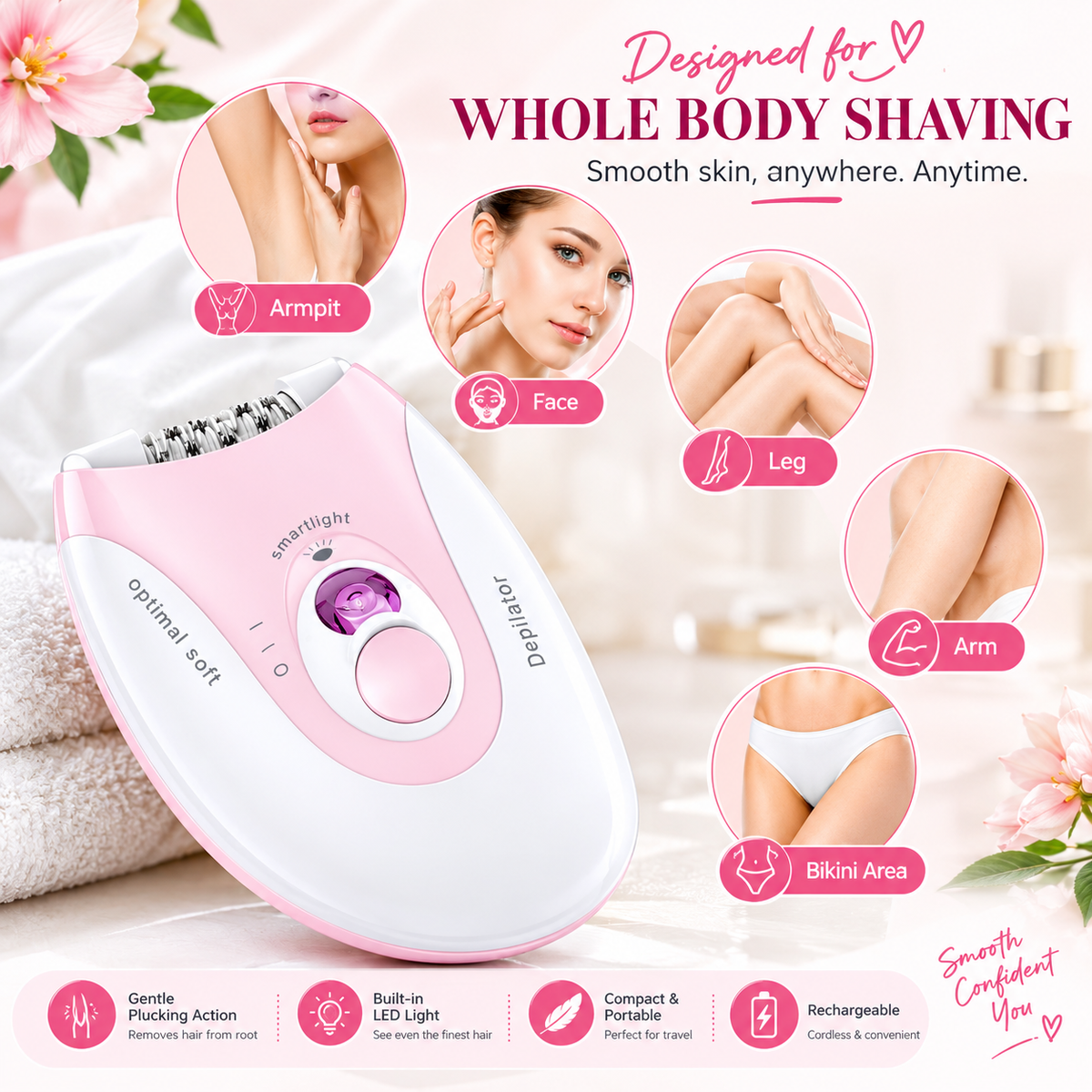 Daling DL-6032 Women’s Cordless Epilator