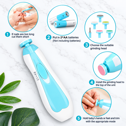 Electric Baby Nail Trimmer & Clipper Set