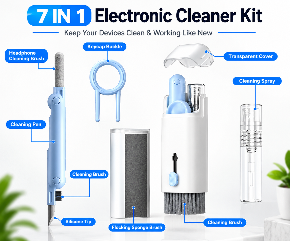 7 In 1 Kit Scalable Keyboard Cleaner
